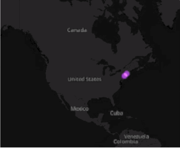 Buzzfeed's edit of the Twitter map of Beyonce's album release