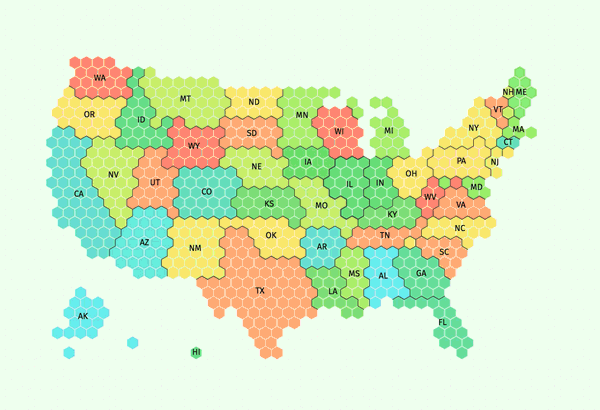 Tilegrams: Make your own cartogram hexmaps with our new&nbsp;tool